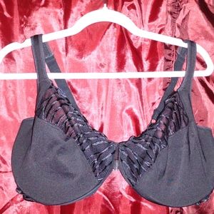 EUC Paramour black 42DDD underwire front hook bra